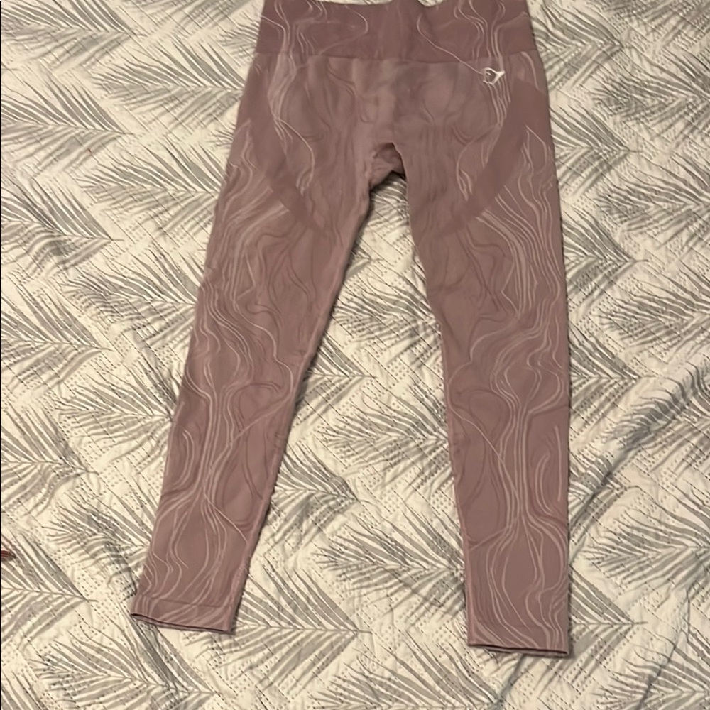 Gymshark Mauve Leggings with Pattern
